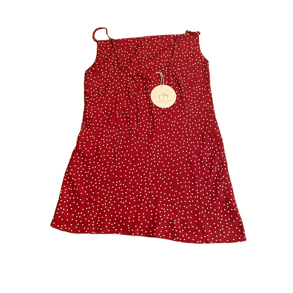 NWT Princess Polly Loyal Hearts Mini Dress Wine